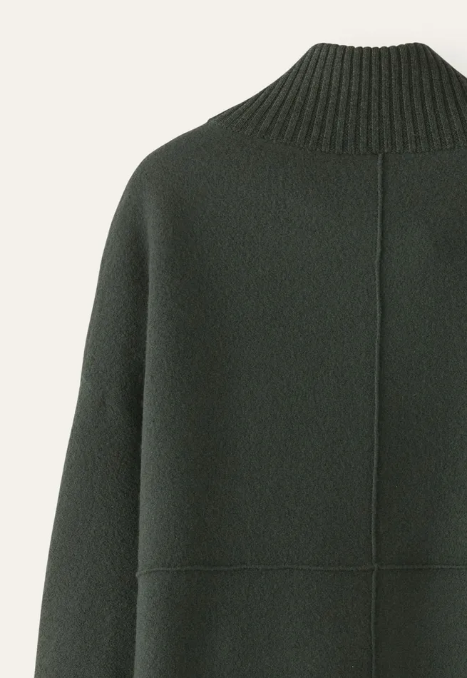Poetry Fashion Cardigans Women Zipfront Knitted Jacket Dark Forest