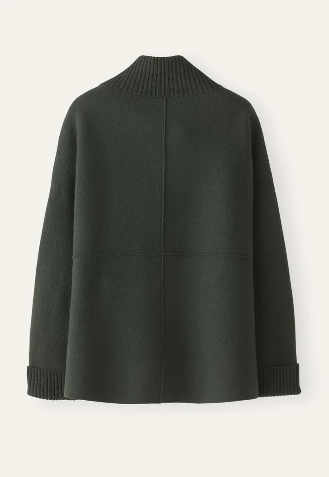 Poetry Fashion Cardigans Women Zipfront Knitted Jacket Dark Forest