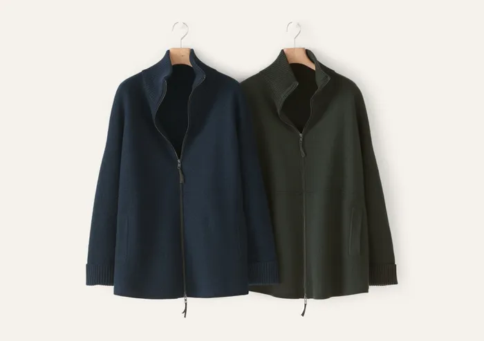 Poetry Fashion Cardigans Women Zipfront Knitted Jacket Dark Forest