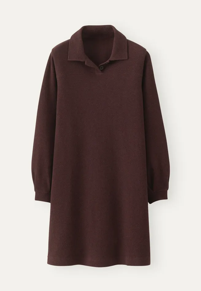 Poetry Fashion Dresses and Skirts Women Buttonneck Dress Aubergine