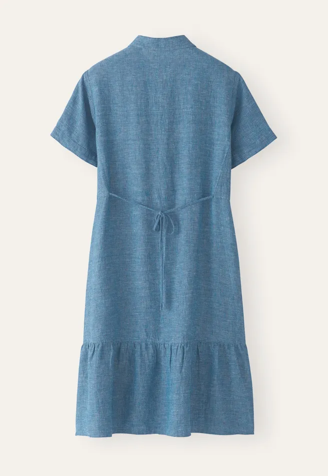 Poetry Fashion Dresses and Skirts Women Gathered Hemseam Dress Aqua Navy