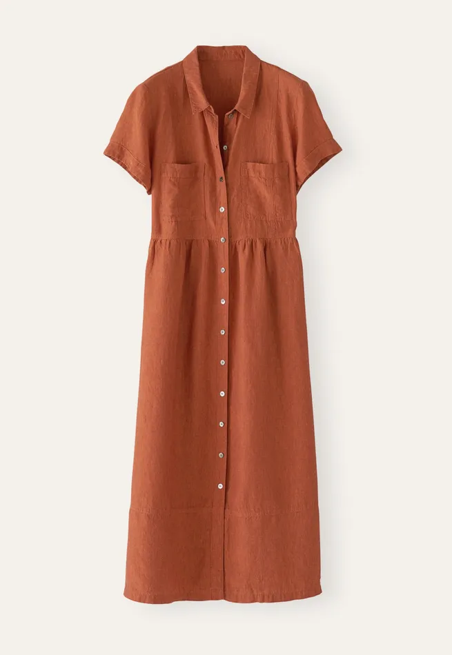 Poetry Fashion Dresses and Skirts Women Gatheredwaist Dress Chilli Orange