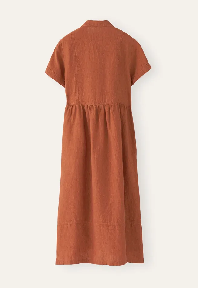 Poetry Fashion Dresses and Skirts Women Gatheredwaist Dress Chilli Orange