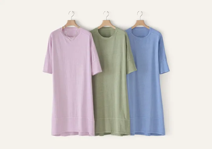 Poetry Fashion Dresses and Skirts Women Jersey Dolmansleeve Dress Soft Cornflower