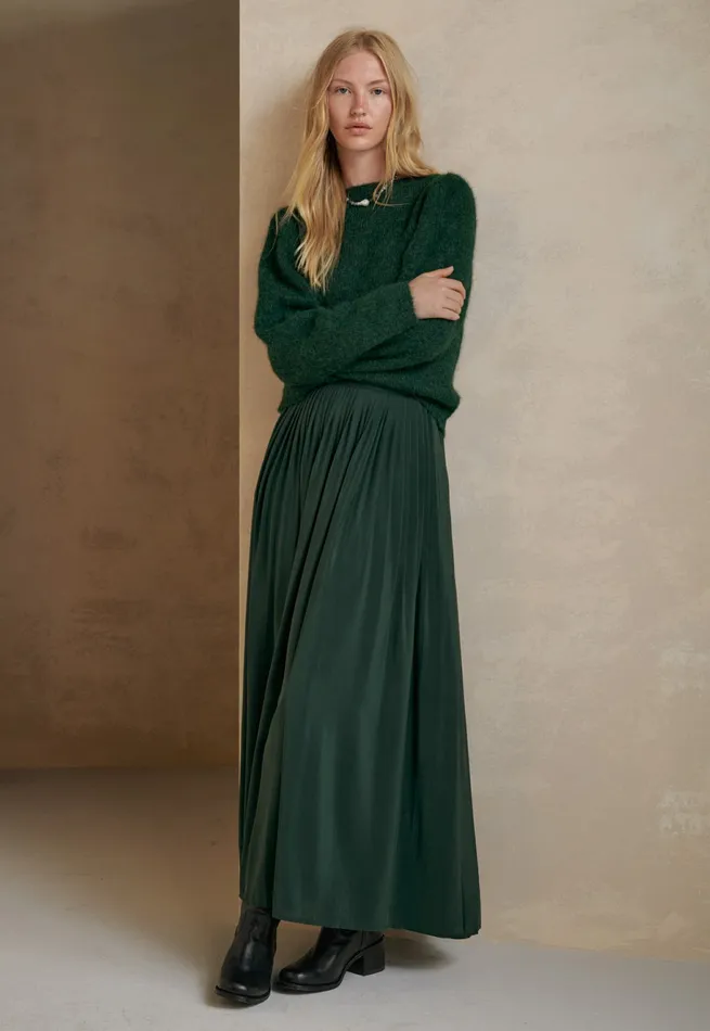 Poetry Fashion Dresses and Skirts Women Long Pleated Skirt