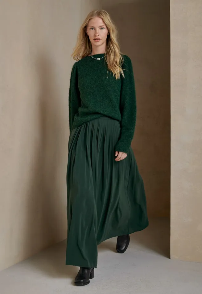 Poetry Fashion Dresses and Skirts Women Long Pleated Skirt