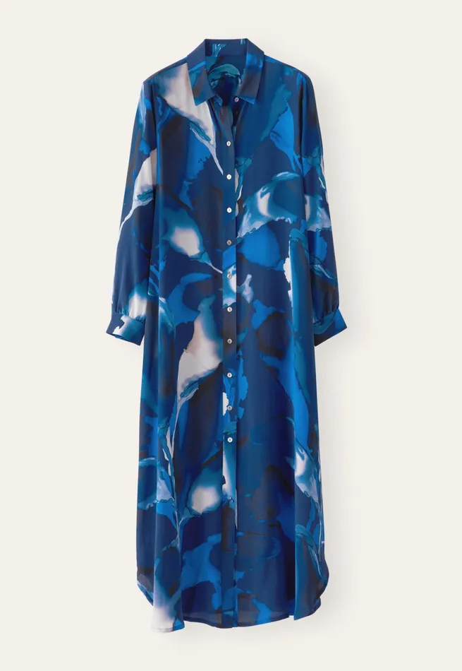 Poetry Fashion Dresses and Skirts Women Long Printed Dress Midnight Shell
