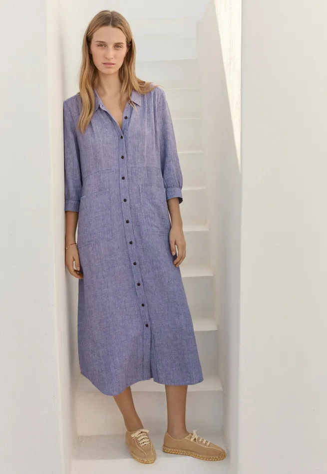 Poetry Fashion Dresses and Skirts Women Pleatdetail Dress Violet