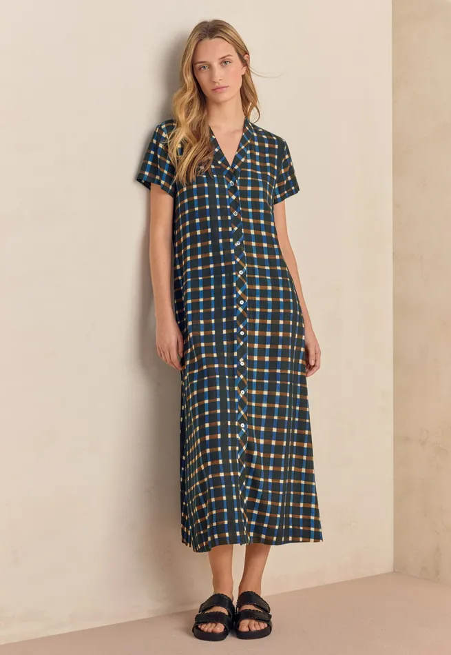 Poetry Fashion Dresses and Skirts Women Printed Buttonthrough Dress Ink Brown