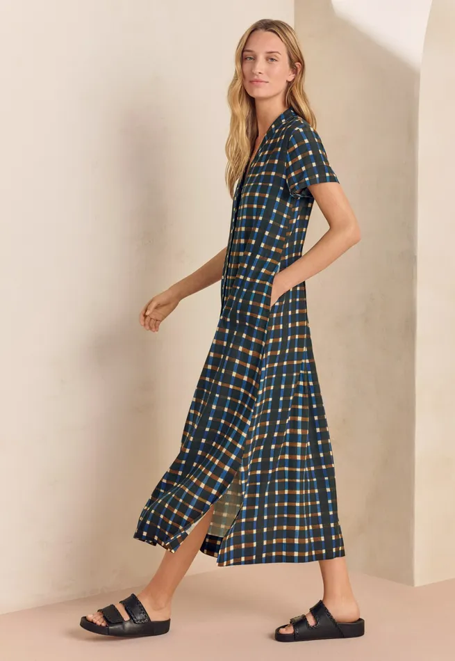 Poetry Fashion Dresses and Skirts Women Printed Buttonthrough Dress Ink Brown