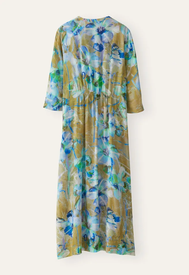 Poetry Fashion Dresses and Skirts Women Printed Dress Aqua Tan