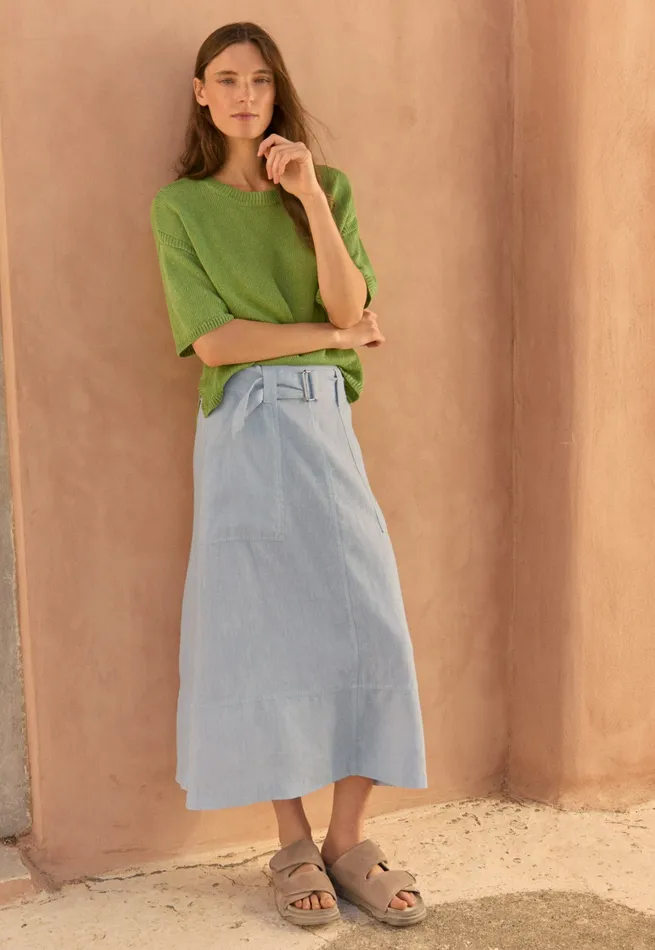 Poetry Fashion Dresses and Skirts Women Seamdetail Skirt Chambray