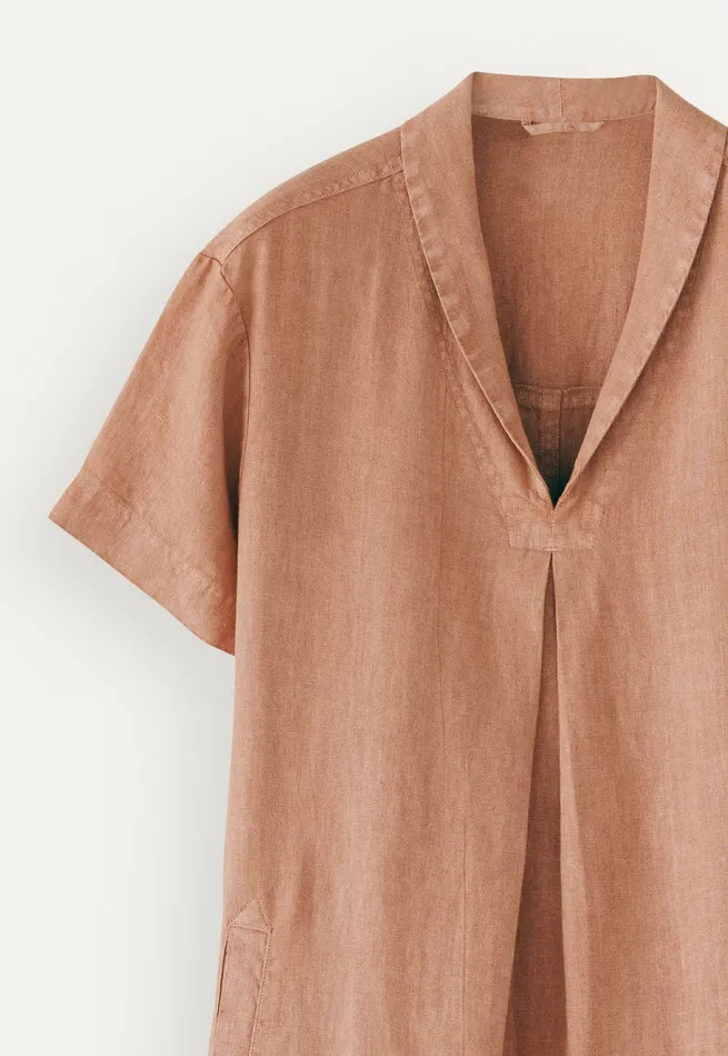 Poetry Fashion Dresses and Skirts Women Shawlcollar Dress Terracotta