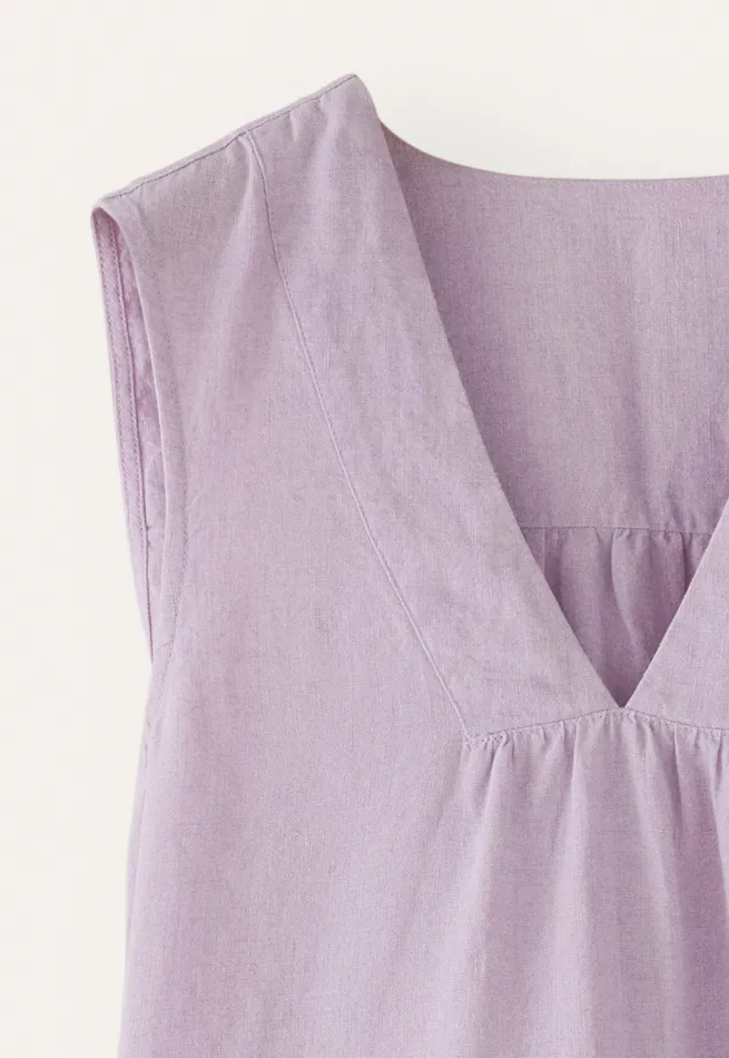 Poetry Fashion Dresses and Skirts Women Sleeveless Dress Pink Lilac