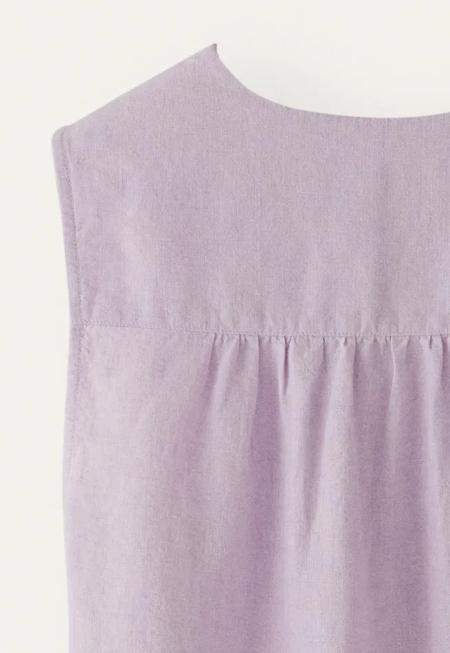 Poetry Fashion Dresses and Skirts Women Sleeveless Dress Pink Lilac