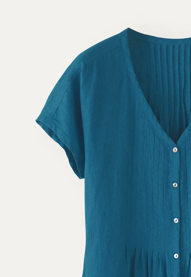 Poetry Fashion Dresses and Skirts Women Tuckdetail Dress Petrol Blue