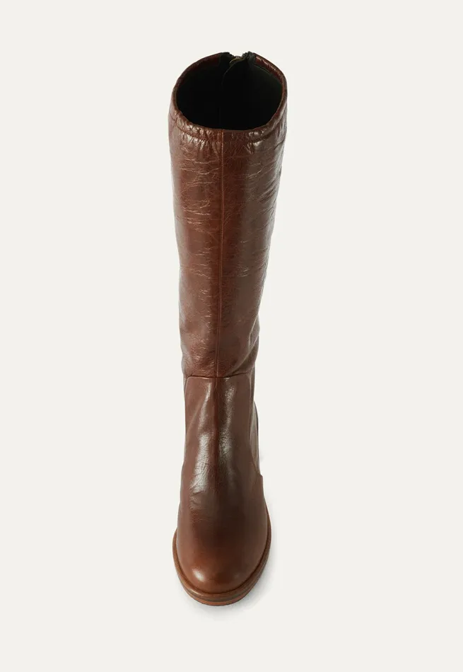 Poetry Fashion Footwear Women Heeled Boots Dark Tan