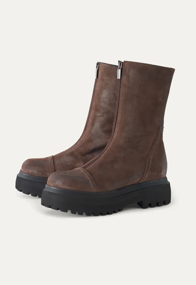 Poetry Fashion Footwear Women Zipfront Boots Smog