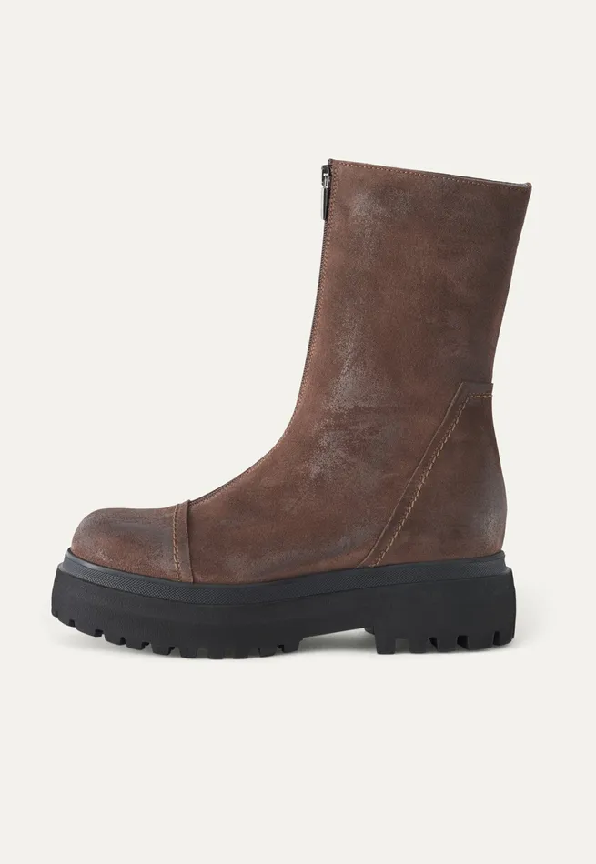 Poetry Fashion Footwear Women Zipfront Boots Smog