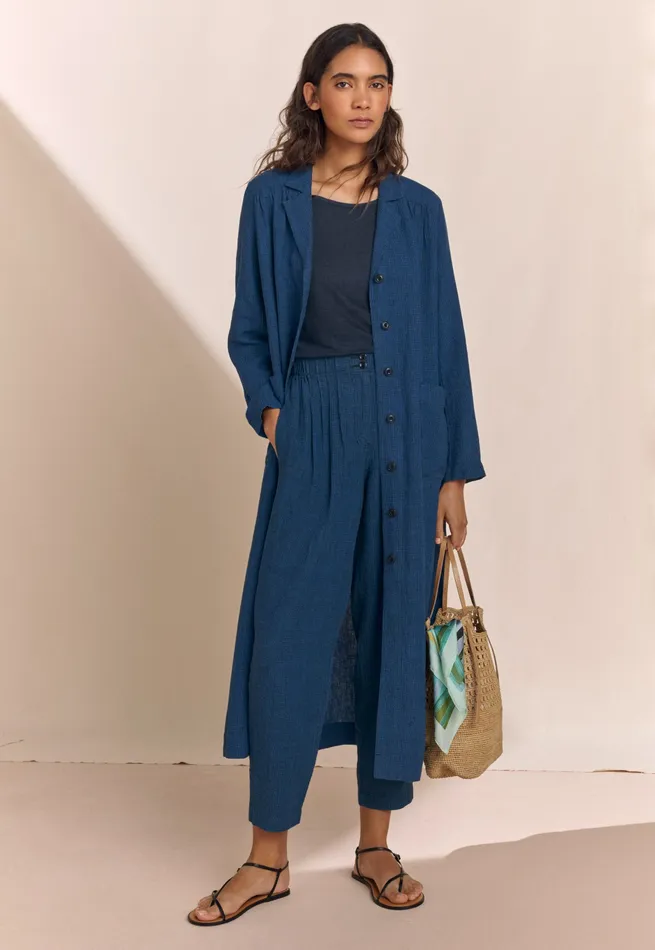 Poetry Fashion Jackets and Coats Women Coatdress Blue Black