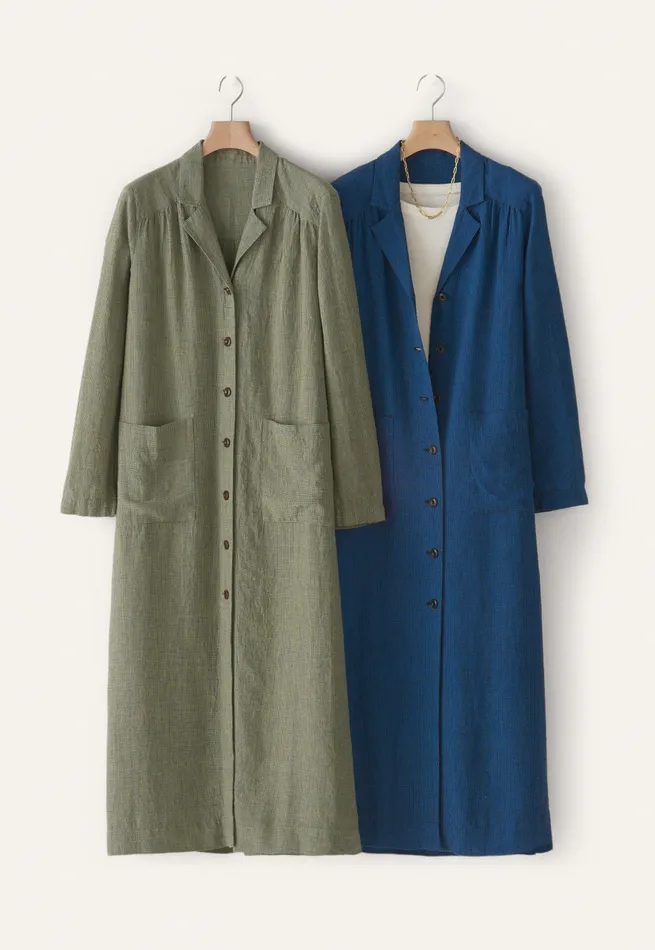 Poetry Fashion Jackets and Coats Women Coatdress Blue Black
