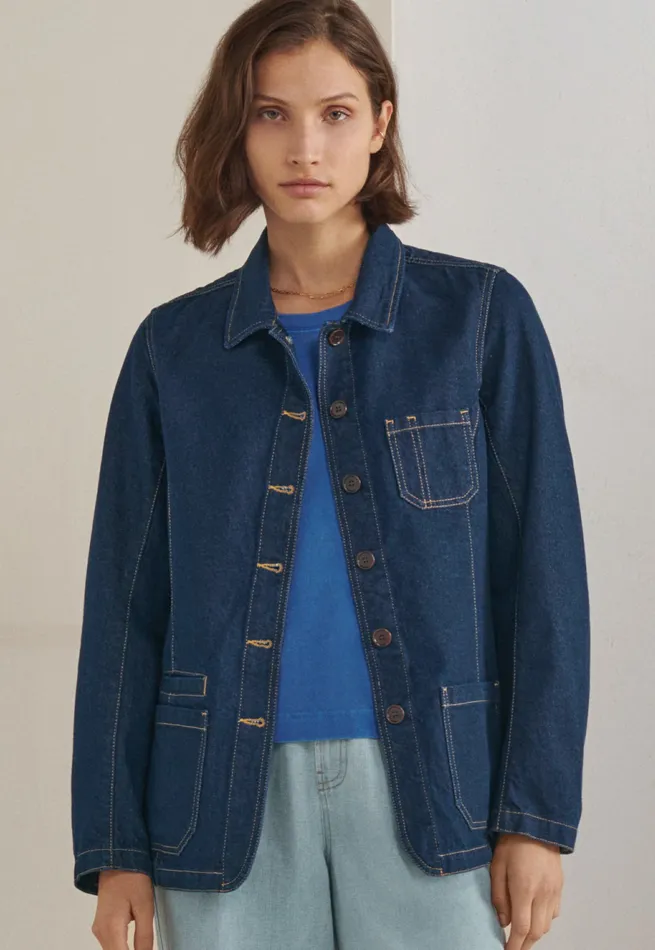 Poetry Fashion Jackets and Coats Women Denim Jacket Dark Wash