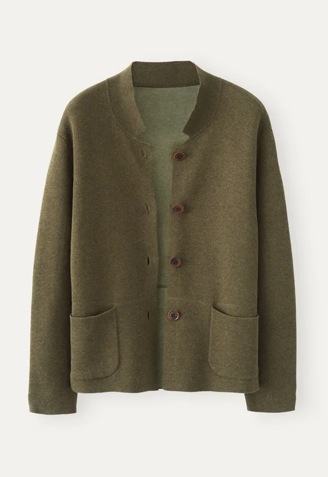 Poetry Fashion Jackets and Coats Women Doubleknit Jacket Dark Moss