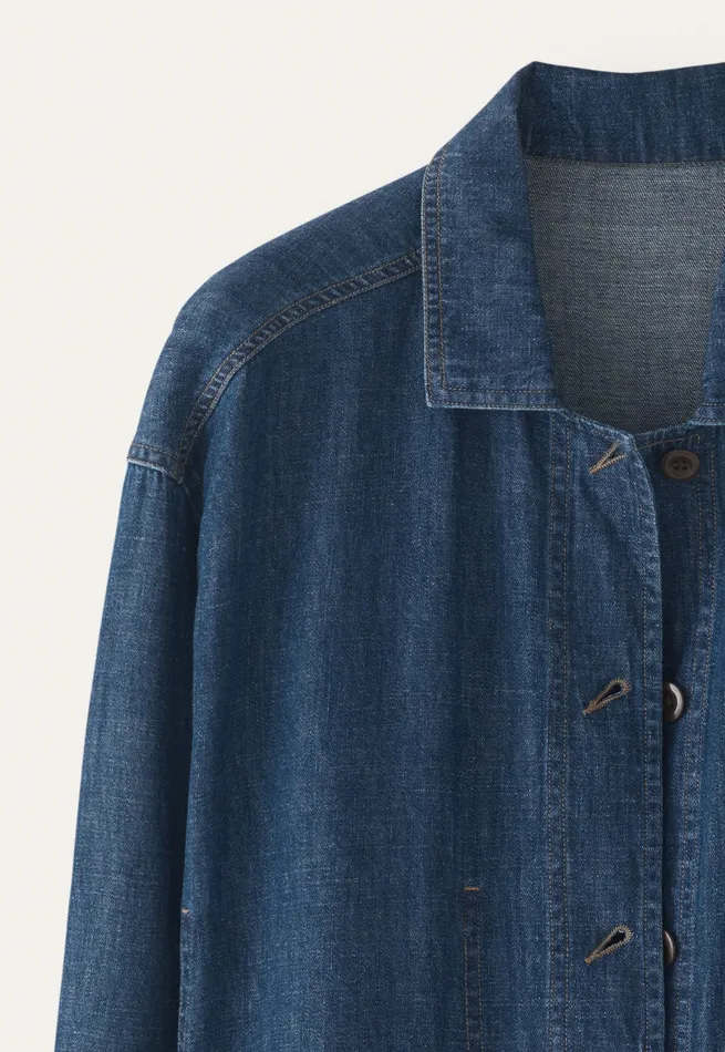 Poetry Fashion Jackets and Coats Women Indigo Boxy Jacket Dark Denim