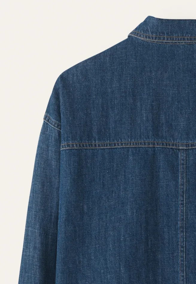 Poetry Fashion Jackets and Coats Women Indigo Boxy Jacket Dark Denim