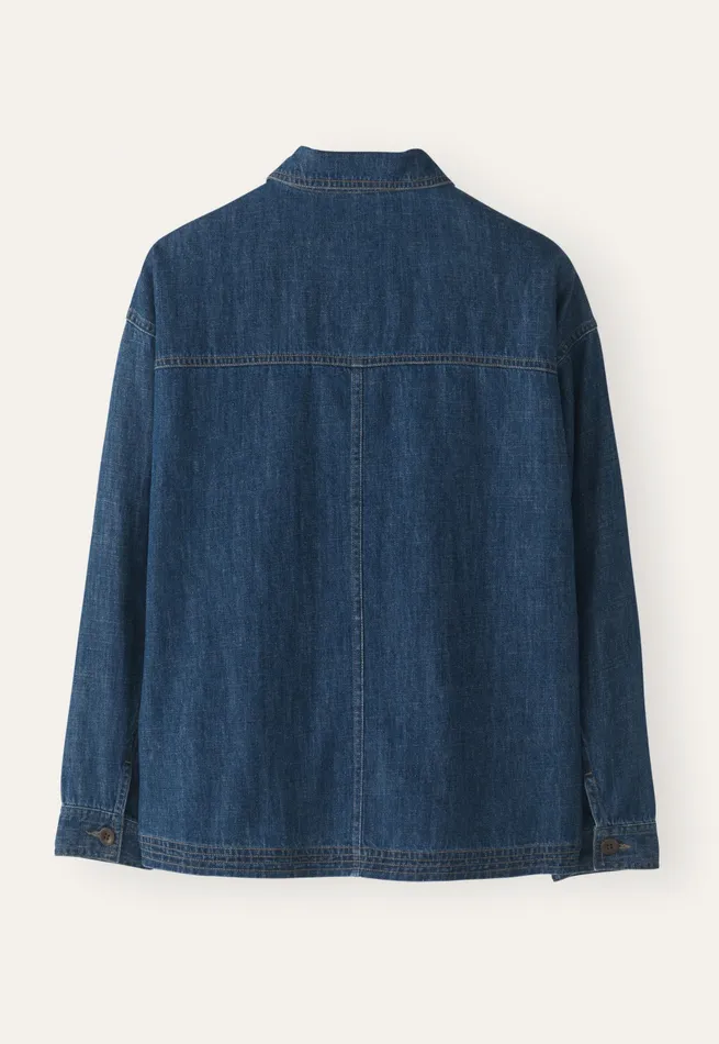 Poetry Fashion Jackets and Coats Women Indigo Boxy Jacket Dark Denim