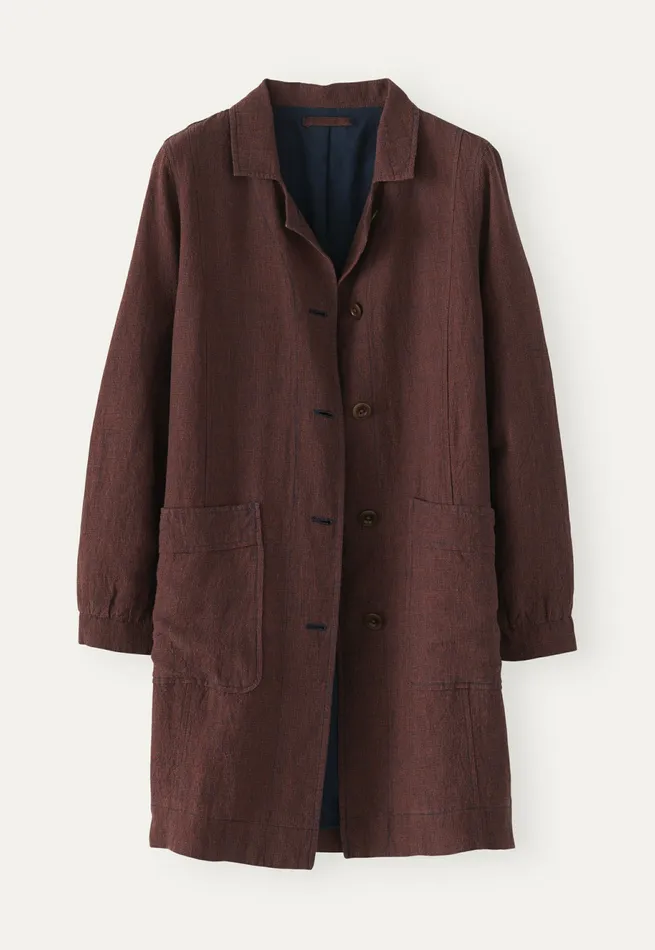 Poetry Fashion Jackets and Coats Women Long Jacket Chocolate Ink
