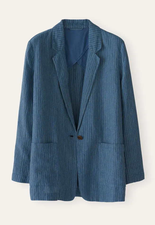 Poetry Fashion Jackets and Coats Women Long Jacket Petrol Blue