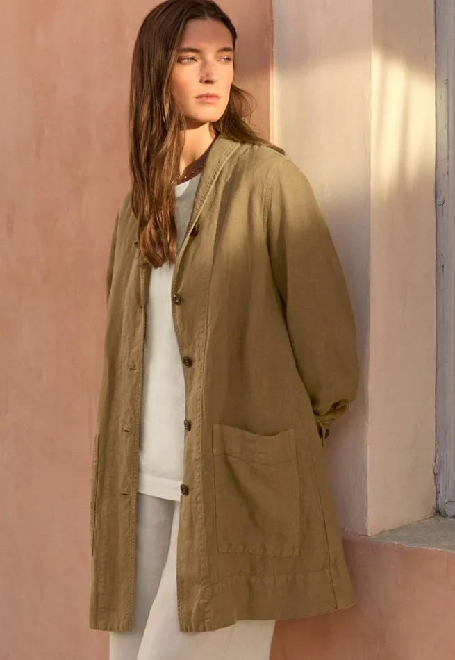 Poetry Fashion Jackets and Coats Women Long Jacket Wheat
