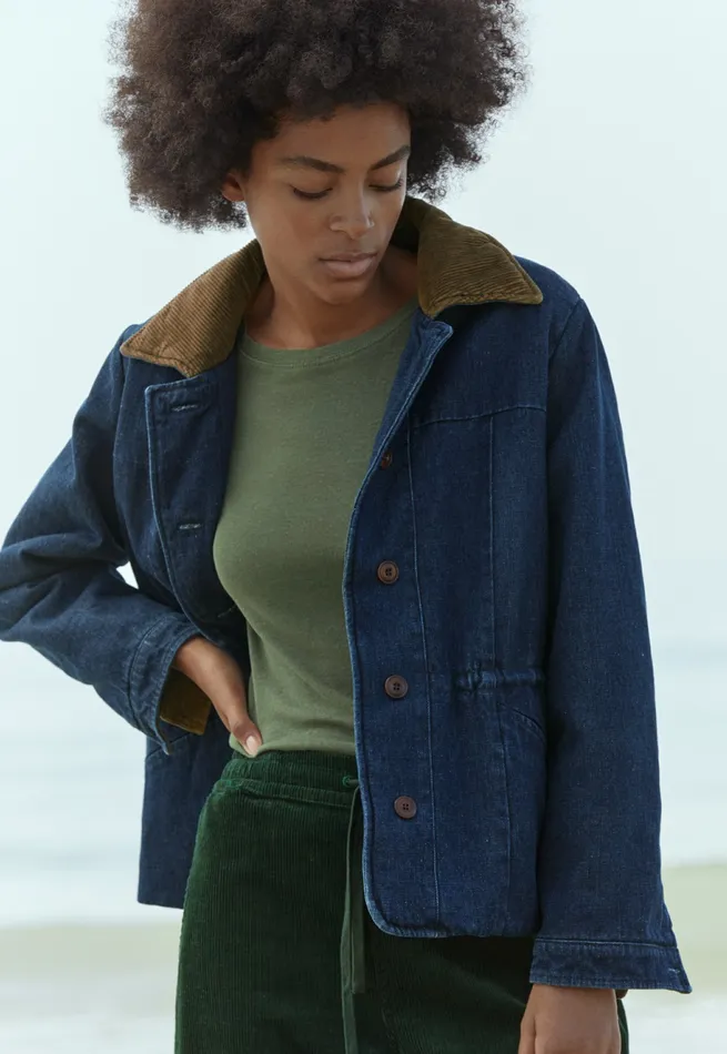Poetry Fashion Jackets and Coats Women Padded Jacket Dark Denim
