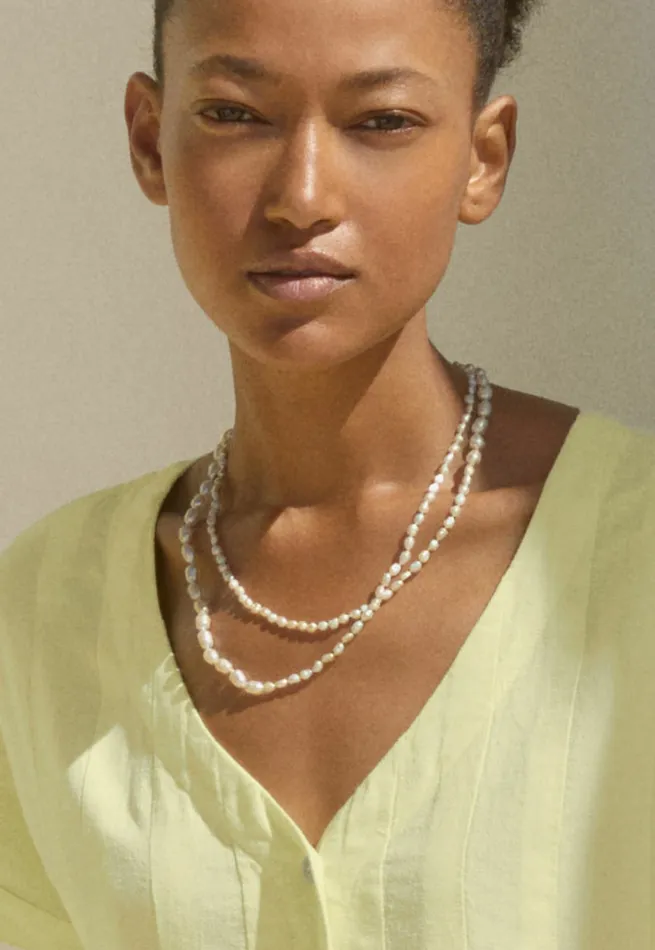 Poetry Fashion Jewellery Women Beaded Necklace Pearl