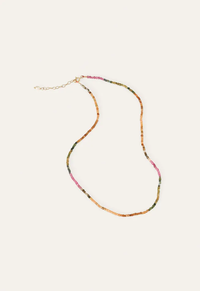 Poetry Fashion Jewellery Women Beaded Necklace Pink Green