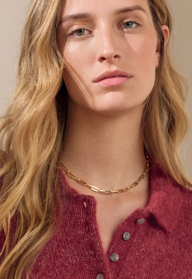 Poetry Fashion Jewellery Women Goldlink Necklace Gold