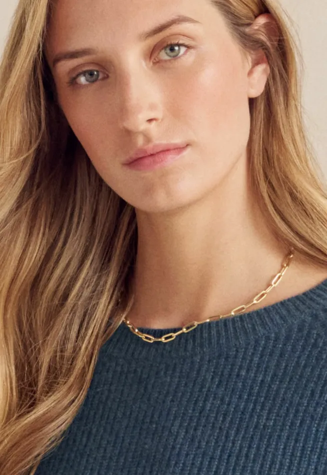 Poetry Fashion Jewellery Women Goldlink Necklace Gold