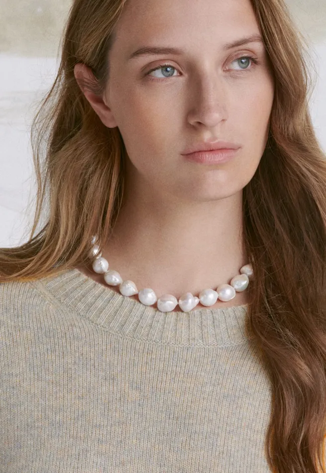 Poetry Fashion Jewellery Women Pearl Necklace Gold Pearl