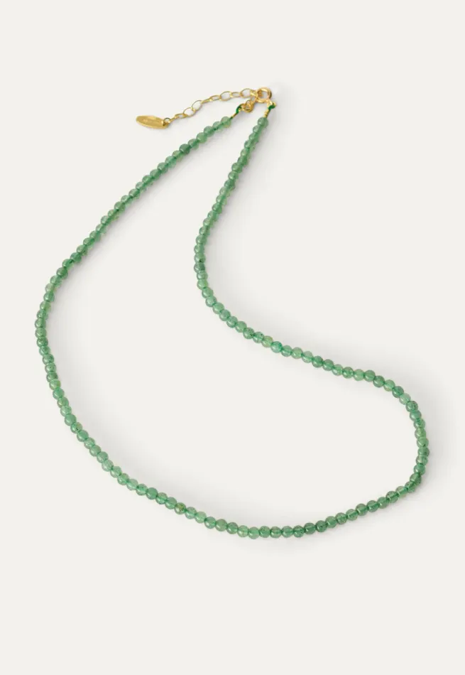 Poetry Fashion Jewellery Women Small Stone Necklace Emerald