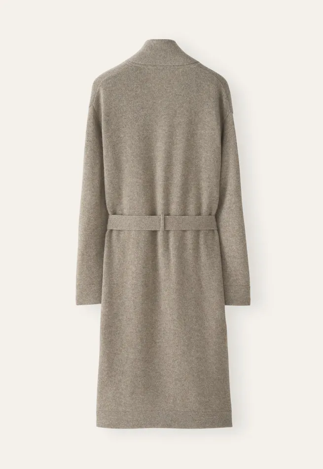Poetry Fashion Nightwear Women Knitted Robe Soft Taupe