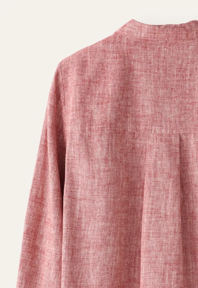 Poetry Fashion Shirts and Tunics Women Curved Hem Overshirt Crimson Pink
