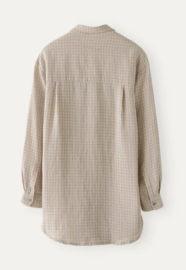 Poetry Fashion Shirts and Tunics Women Gingham Checked Shirt Natural Grey