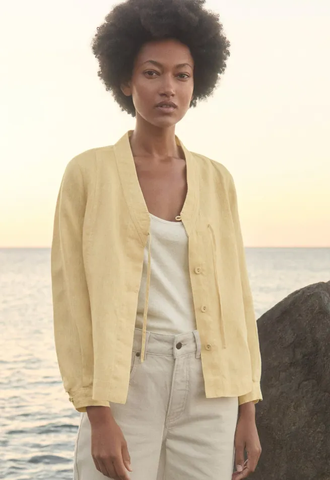Poetry Fashion Shirts and Tunics Women Kimonostyle Shirt Pastel Yellow