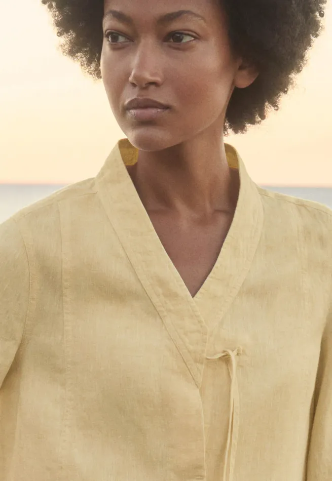 Poetry Fashion Shirts and Tunics Women Kimonostyle Shirt Pastel Yellow