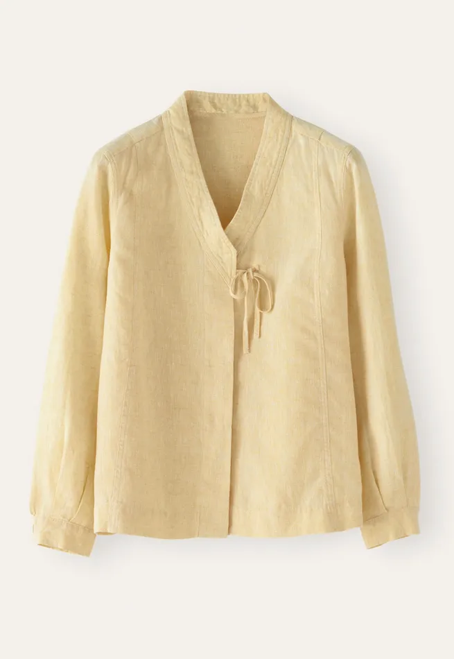 Poetry Fashion Shirts and Tunics Women Kimonostyle Shirt Pastel Yellow