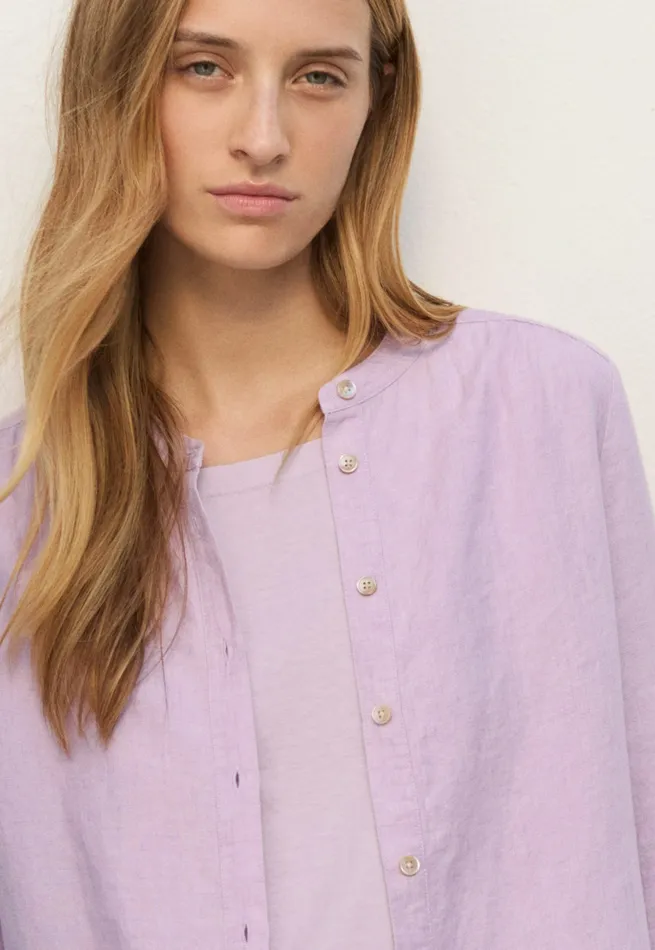 Poetry Fashion Shirts and Tunics Women Long Curvedhem Shirt Pink Lilac
