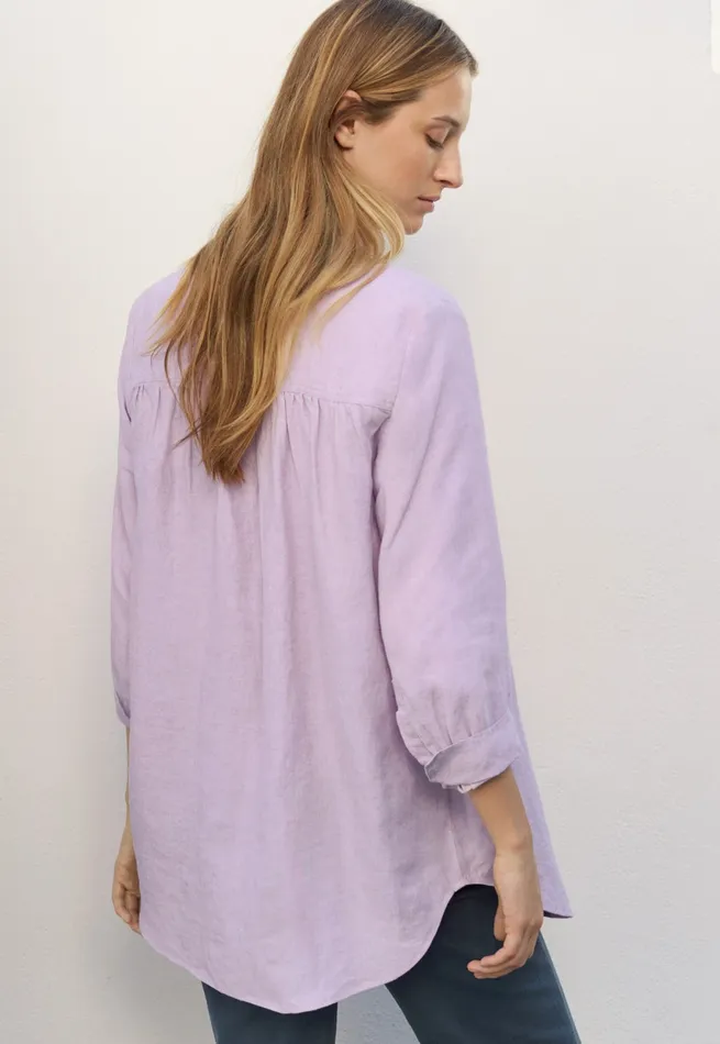 Poetry Fashion Shirts and Tunics Women Long Curvedhem Shirt Pink Lilac