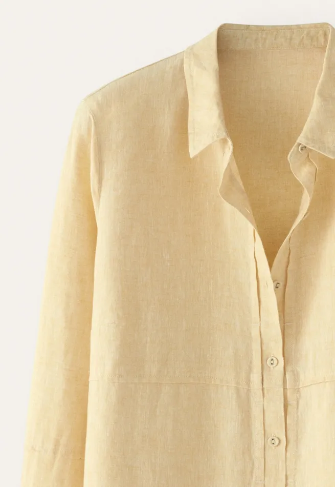 Poetry Fashion Shirts and Tunics Women Longline Shirt Pastel Yellow
