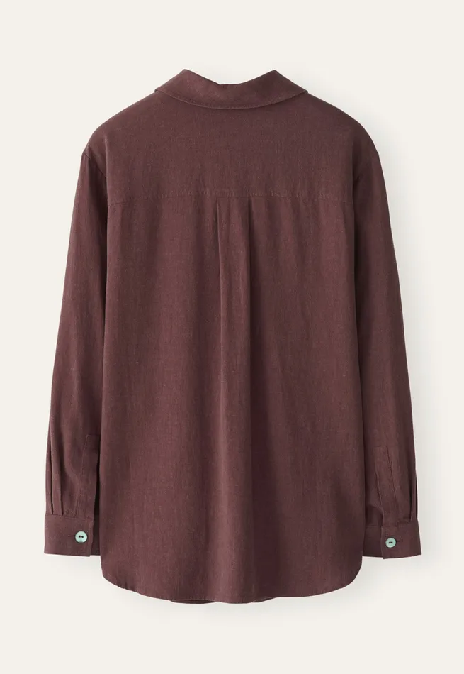 Poetry Fashion Shirts and Tunics Women Overshirt Dark Mulberry